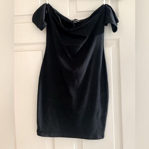 Simple dreams off shoulder mini dress